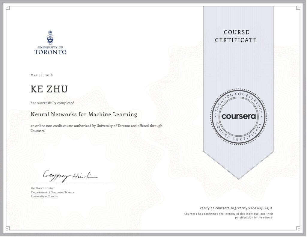 Certificate Neural Networks for Machine Learning
