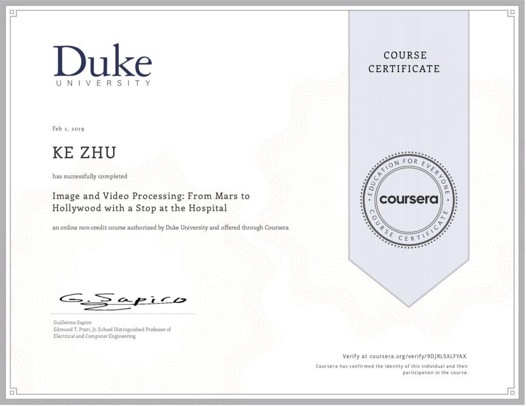 Certificate Image and Video Processing