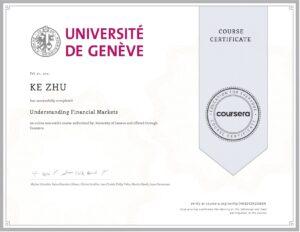 Certificate Understanding Financial Markets