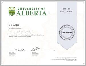 Certificate Sample-based Learning Methods