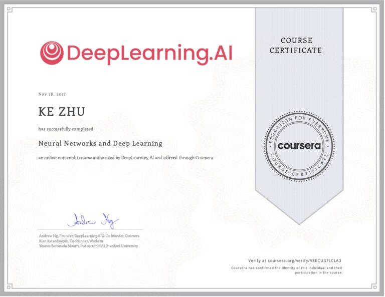 Certificate Neural Networks and Deep Learning