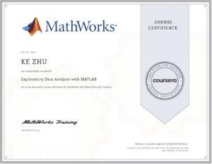 Certificate Exploratory Data Analysis with MATLAB