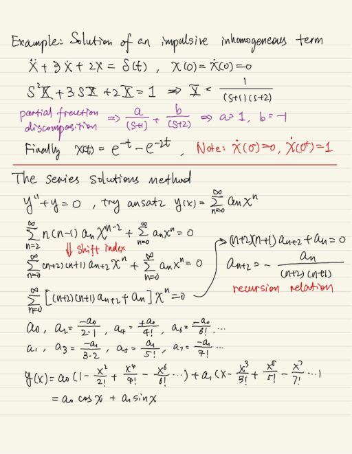 Series solutions method