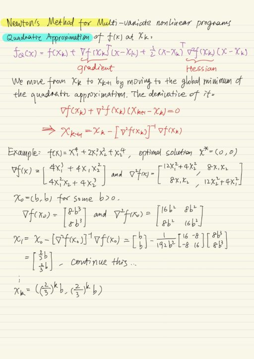 Non-Linear Programming: Gradient Descent and Newton's Method -  🚀