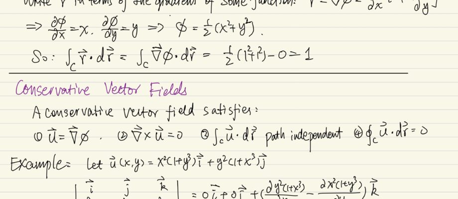 Gradient theorem, Conservative vector fields