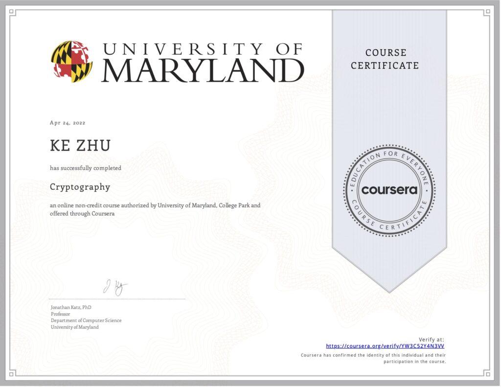 Certificate Cryptography