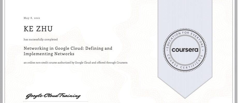Certificate Networking in Google Cloud: Defining and Implementing Networks