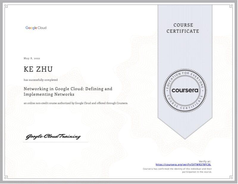 Certificate Networking in Google Cloud: Defining and Implementing Networks