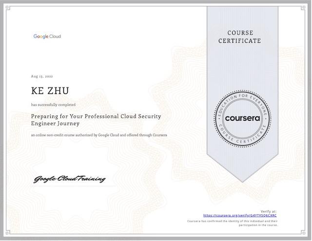 Certificate Preparing for Your Professional Cloud Security Engineer Journey