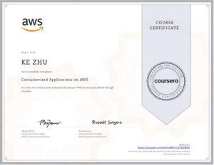 Certificate Containerized Applications on AWS