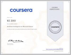 Certificate Artificial Intelligence on Microsoft Azure