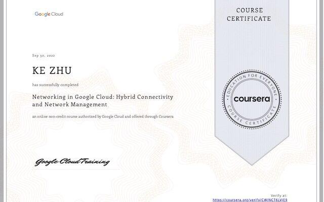 Certificate Networking in Google Cloud: Hybrid Connectivity and Network Management