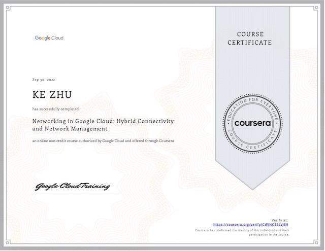 Certificate Networking in Google Cloud: Hybrid Connectivity and Network Management