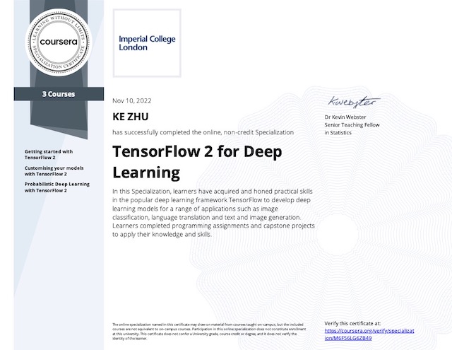 TensorFlow 2 for Deep Learning Specialization - My #8 specialization ...