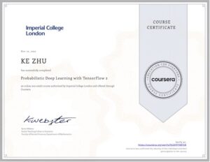 Certificate Probabilistic Deep Learning with TensorFlow 2