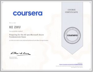 Certificate Preparing for the AZ-900 Microsoft Azure Fundamentals Exam