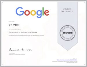 Certificate Foundations of Business Intelligence