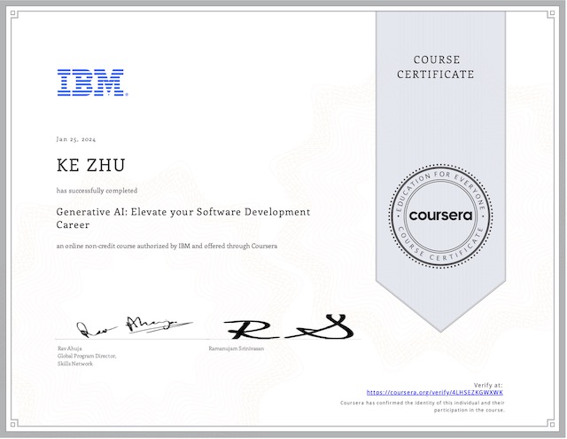 Certificate Generative AI: Elevate your Software Development Career