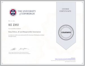 Certificate Data Ethics, AI and Responsible Innovation
