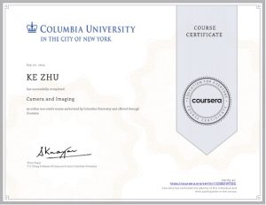 Certificate Camera and Imaging